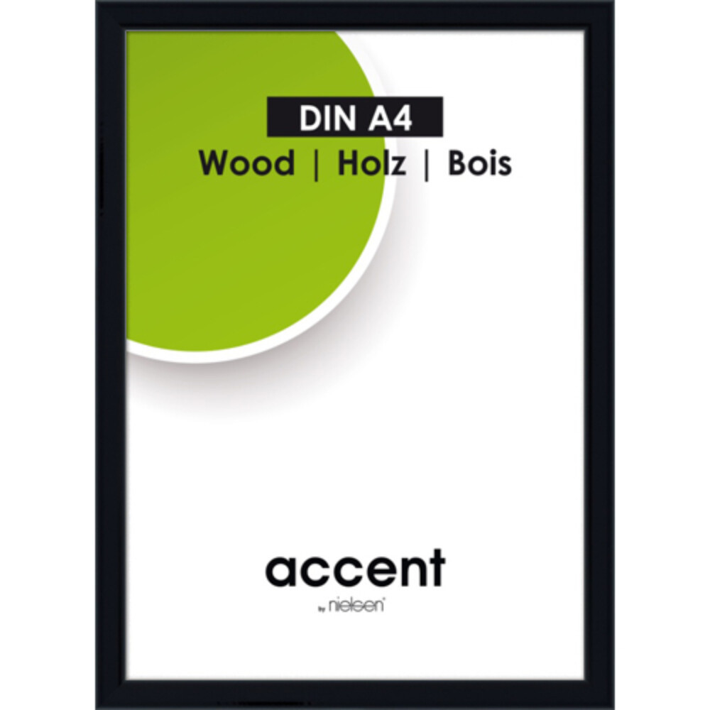 Nielsen wissellijst accent wood A4 - zwart