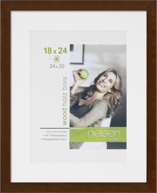 Nielsen wissellijst apollo 24 x 30 wengé‚ incl. passe-partout