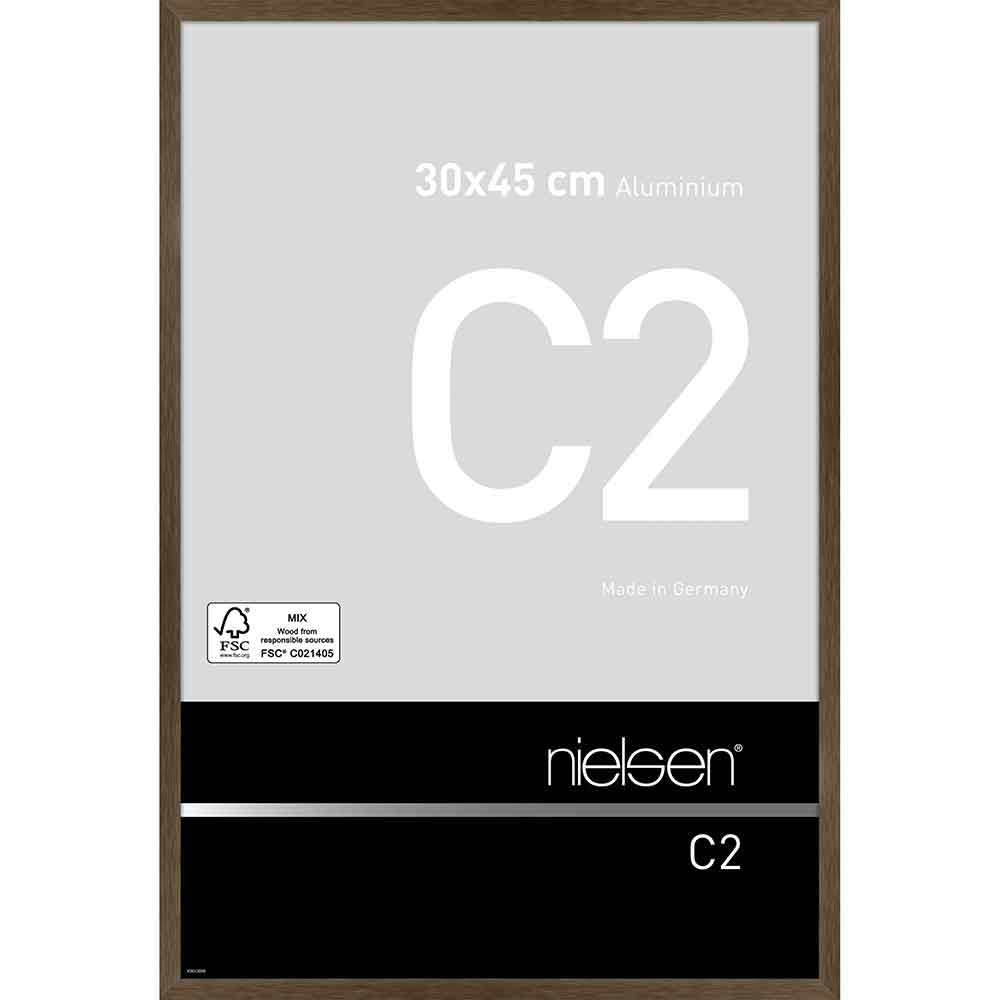 Nielsen wissellijst C2 30 x 45 - soft frostes walnut