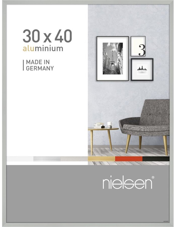 Nielsen wissellijst Pixel 30 x 40 - zilver