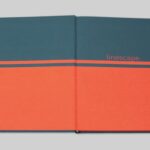 Notitieboek Linescape A5 - hardcover - blauw/papaya