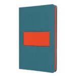 Notitieboek Linescape A5 - hardcover - blauw/papaya