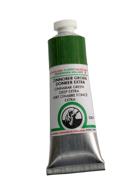 Old Holland classic olieverf 40ml C51 zinnober groen donker extra