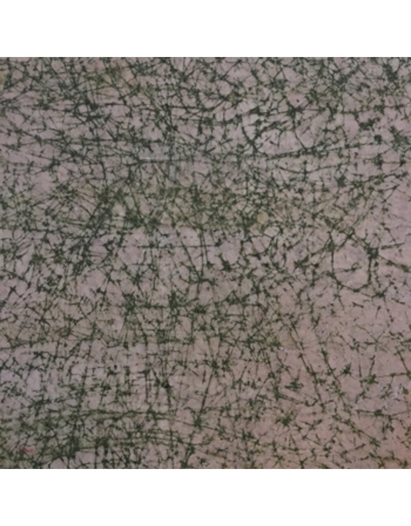 Olino Loktapapier met batik-spinrag design groen groot vel