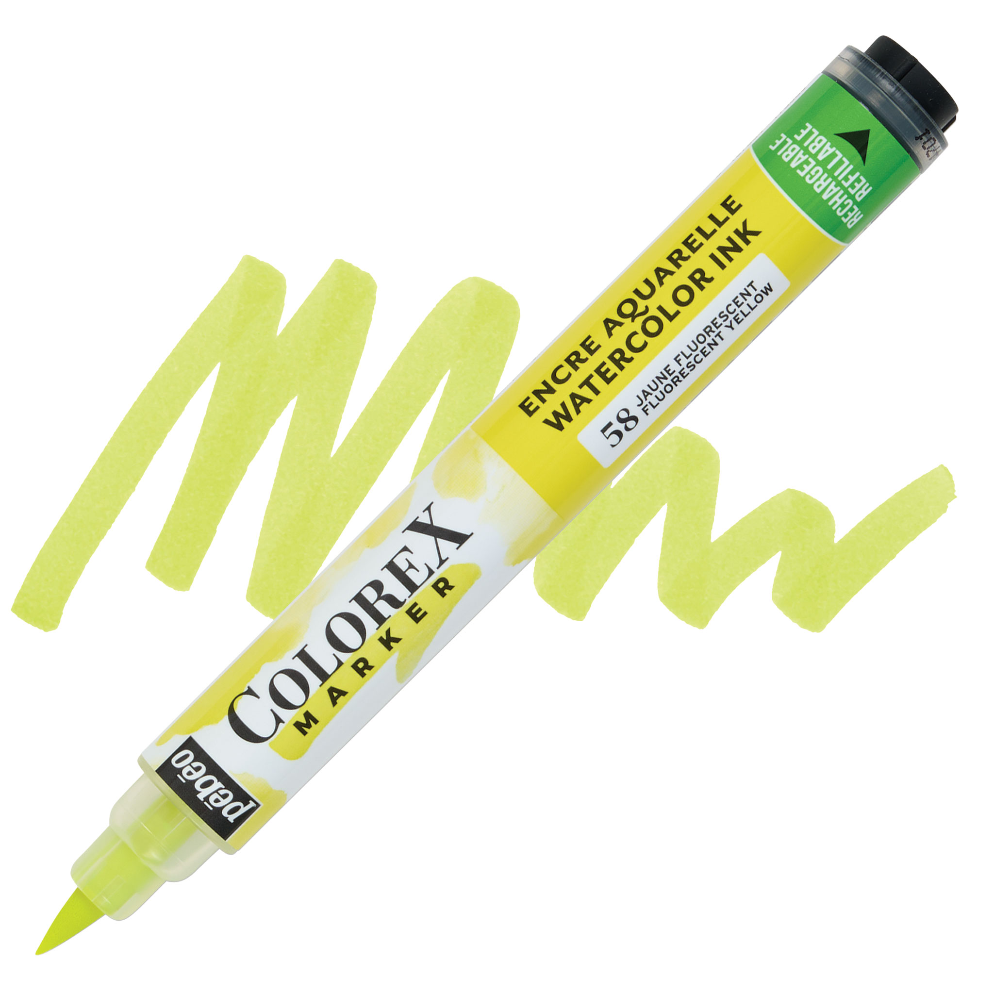Pebeo colorex brushpen - 58 Fluorescent yellow