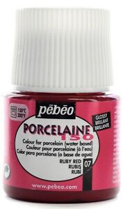 Pebeo porcelaine 150 - 07 ruby red