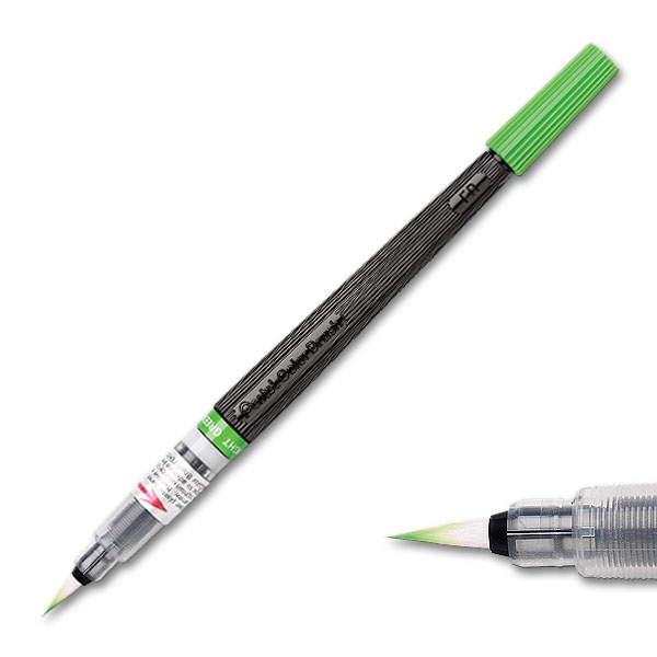 Pentel Penseelstift incl. vulling licht groen