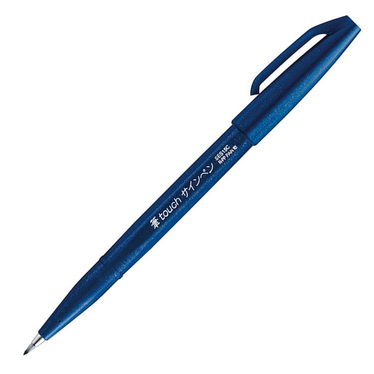 Pentel sign brushpen - SES15C blue black