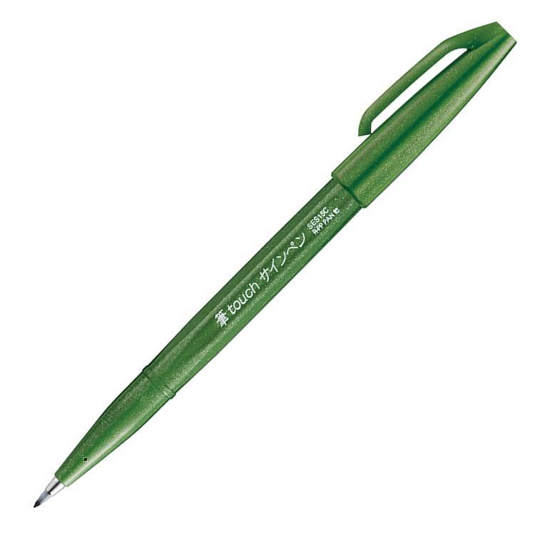 Pentel sign brushpen - SES15C olive green