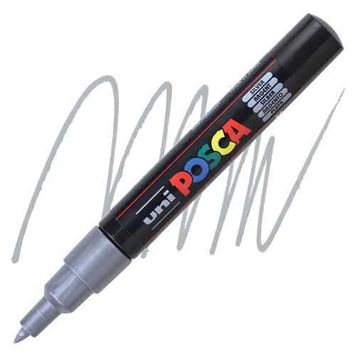 Posca acrylmarker - PC-1MC 0.7mm - 26 zilver