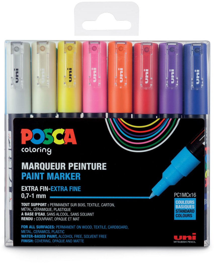 Posca acrylmarker - PC-1MC set 16