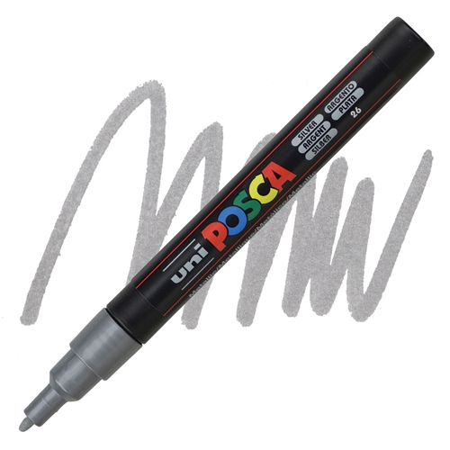 Posca acrylmarker - PC-3M 0.9-1.3mm - 26 zilver