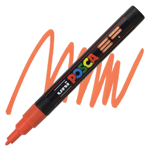 Posca acrylmarker - PC-3M 0.9-1.3mm - 4 donkeroranje
