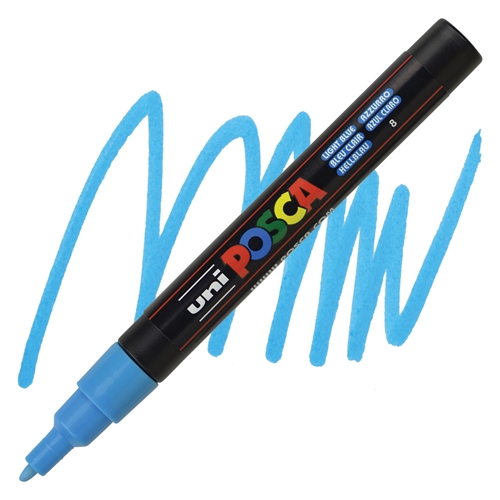 Posca acrylmarker - PC-3M 0.9-1.3mm - 8 lichtblauw