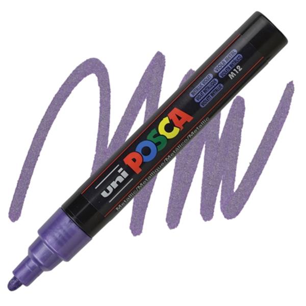 Posca acrylmarker - PC-5M 1.8-2.5mm – 12 metallic violet