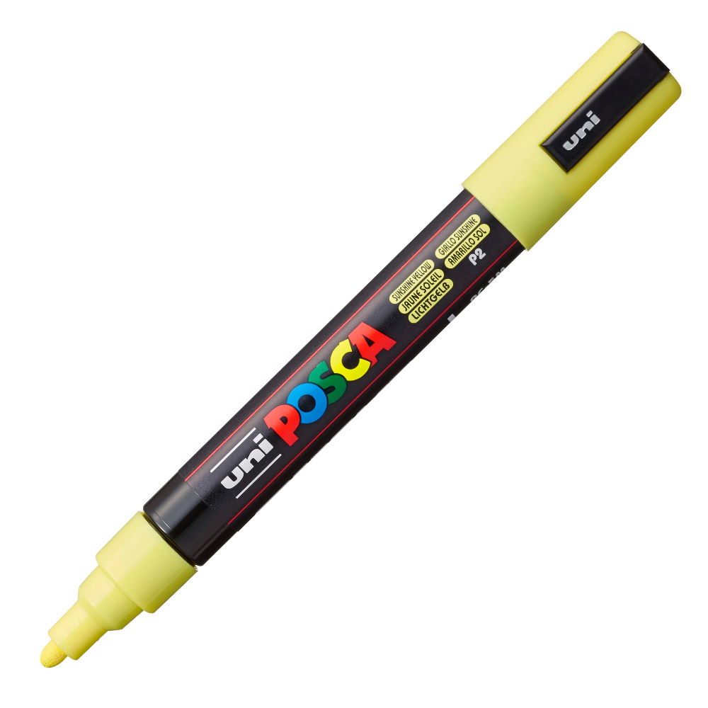 Posca acrylmarker - PC-5M 1.8-2.5mm - 2 zonnegeel