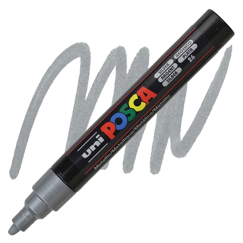 Posca acrylmarker - PC-5M 1.8-2.5mm - 26 zilver