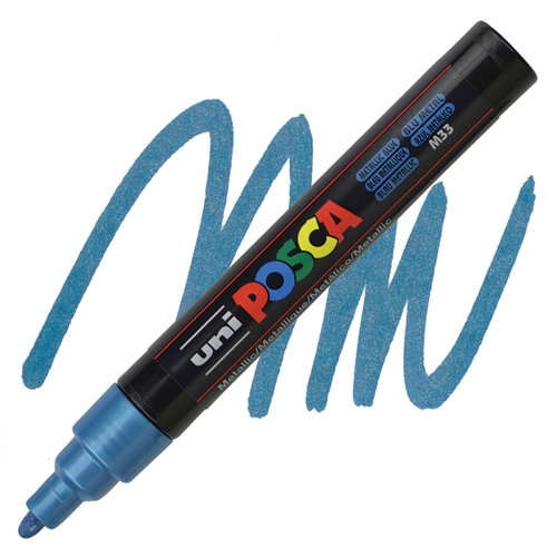 Posca acrylmarker - PC-5M 1.8-2.5mm – 33 metallic blauw