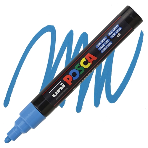 Posca acrylmarker - PC-5M 1.8-2.5mm - 48 hemelsblauw