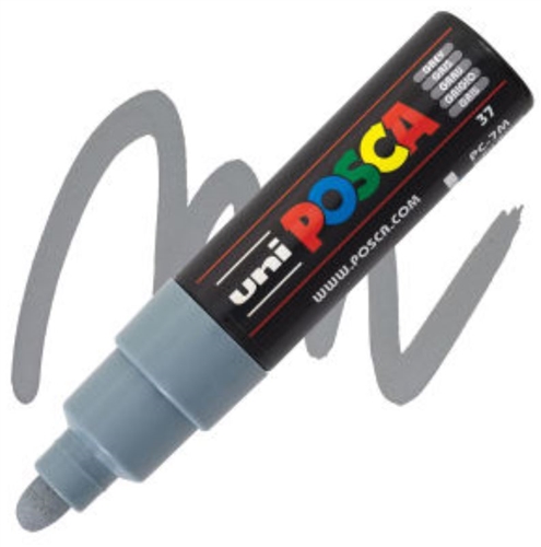 Posca acrylmarker - PC-7M 4.5-5.5mm - 37 grijs