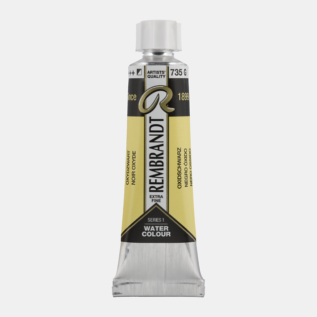 Rembrandt aquarelverf 10ml S1 - 735 oxyde zwart