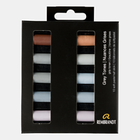 Rembrandt softpastel - set 10 halve grey tones