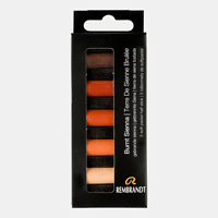 Rembrandt softpastel - set 5 halve burnt sienna