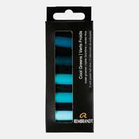 Rembrandt softpastel - set 5 halve cool greens