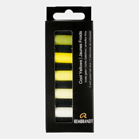 Rembrandt softpastel - set 5 halve cool yellows