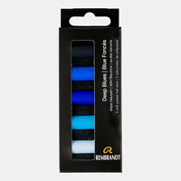 Rembrandt softpastel - set 5 halve deep blues