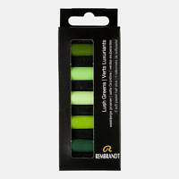 Rembrandt softpastel - set 5 halve lush greens