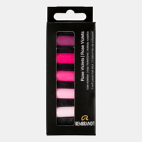 Rembrandt softpastel - set 5 halve rose violets