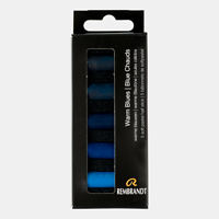 Rembrandt softpastel - set 5 halve warm blues