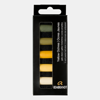 Rembrandt softpastel - set 5 yellow ochres