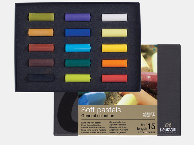Rembrandt softpastels - set 15 halve pastels