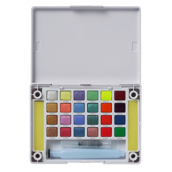 Sakura Koi watercolours - pocket field sketch box 24 halve napjes