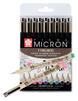 Sakura pigma micron 05 - set 9 kleur