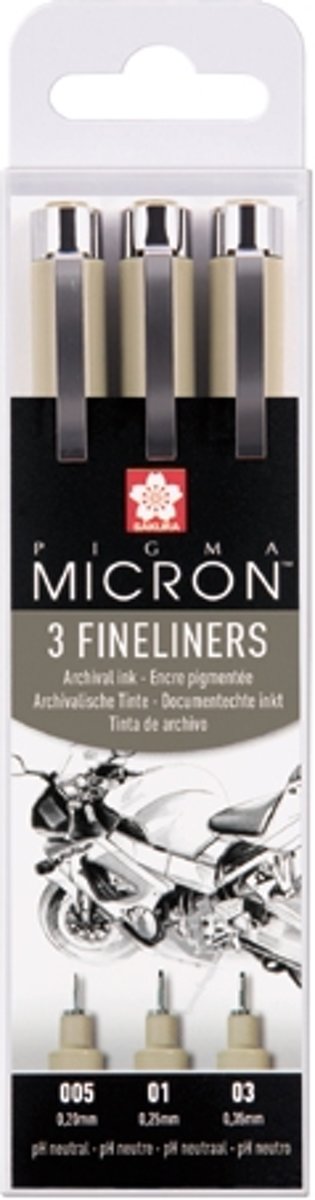 Sakura pigma micron set 3 - 005, 01, 03