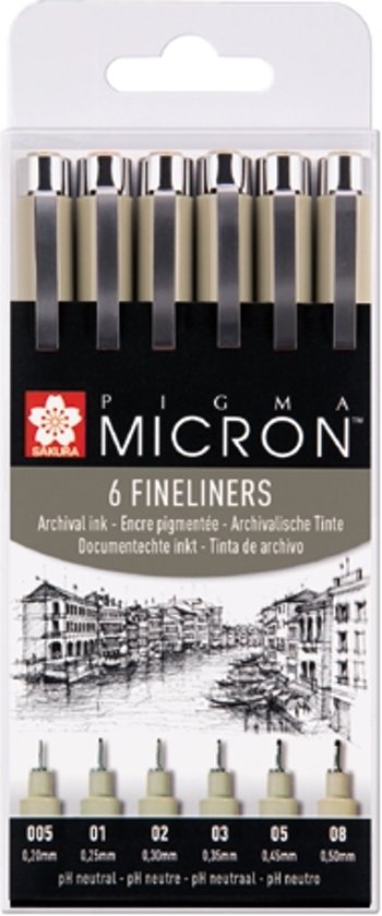 Sakura pigma micron set 6