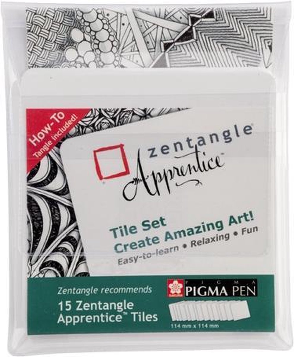 Sakura Zentangle apprentice tile - set 15
