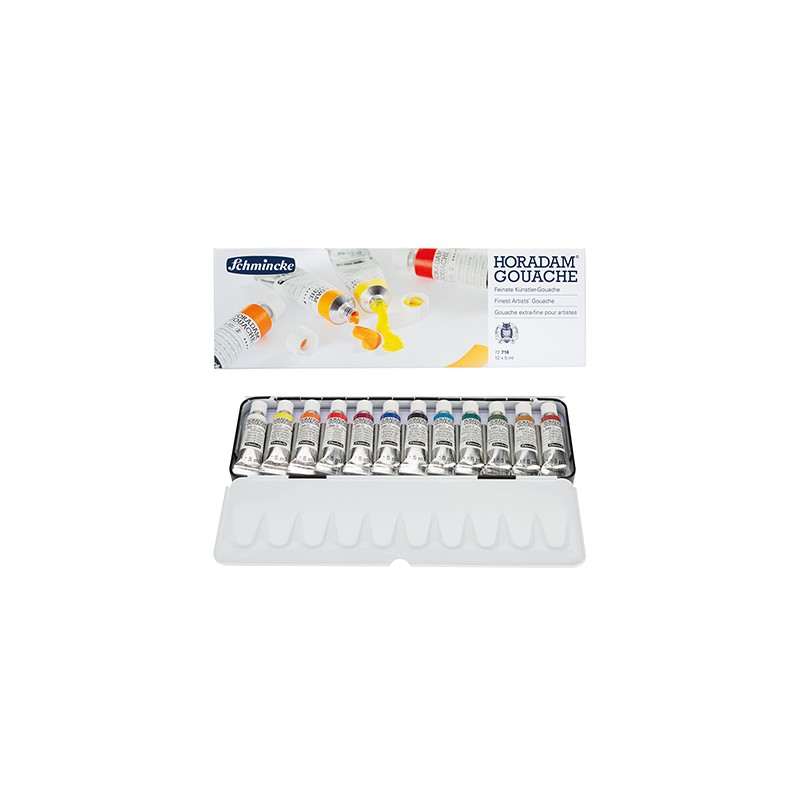 Schmincke Horadam gouache - set 12 x 5ml