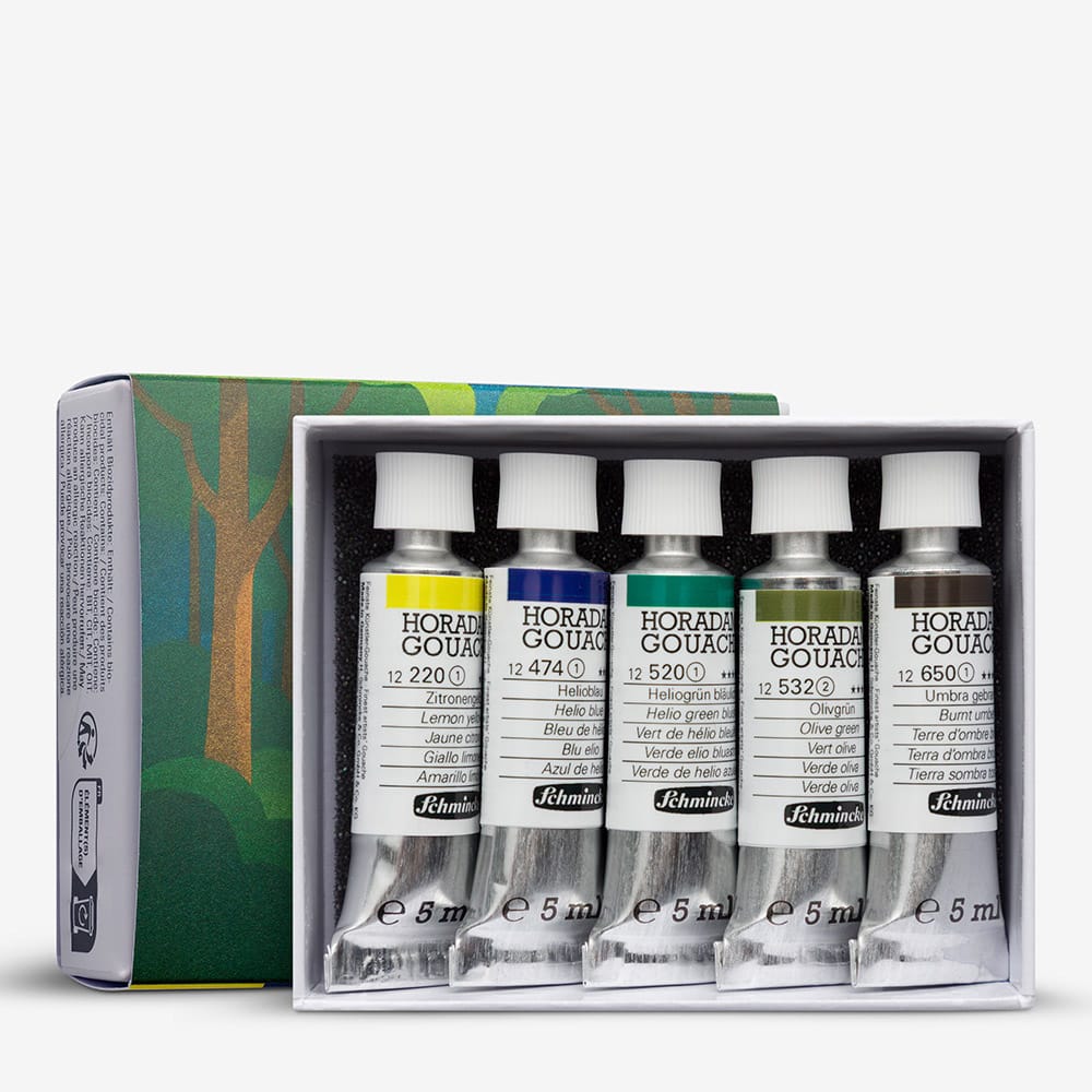 Schmincke Horadam gouache - set magic forest 5 x 5ml