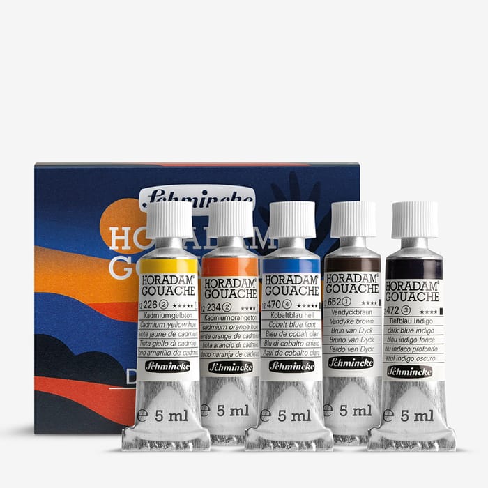 Schmincke Horadam gouache - set twilight 5 x 5ml