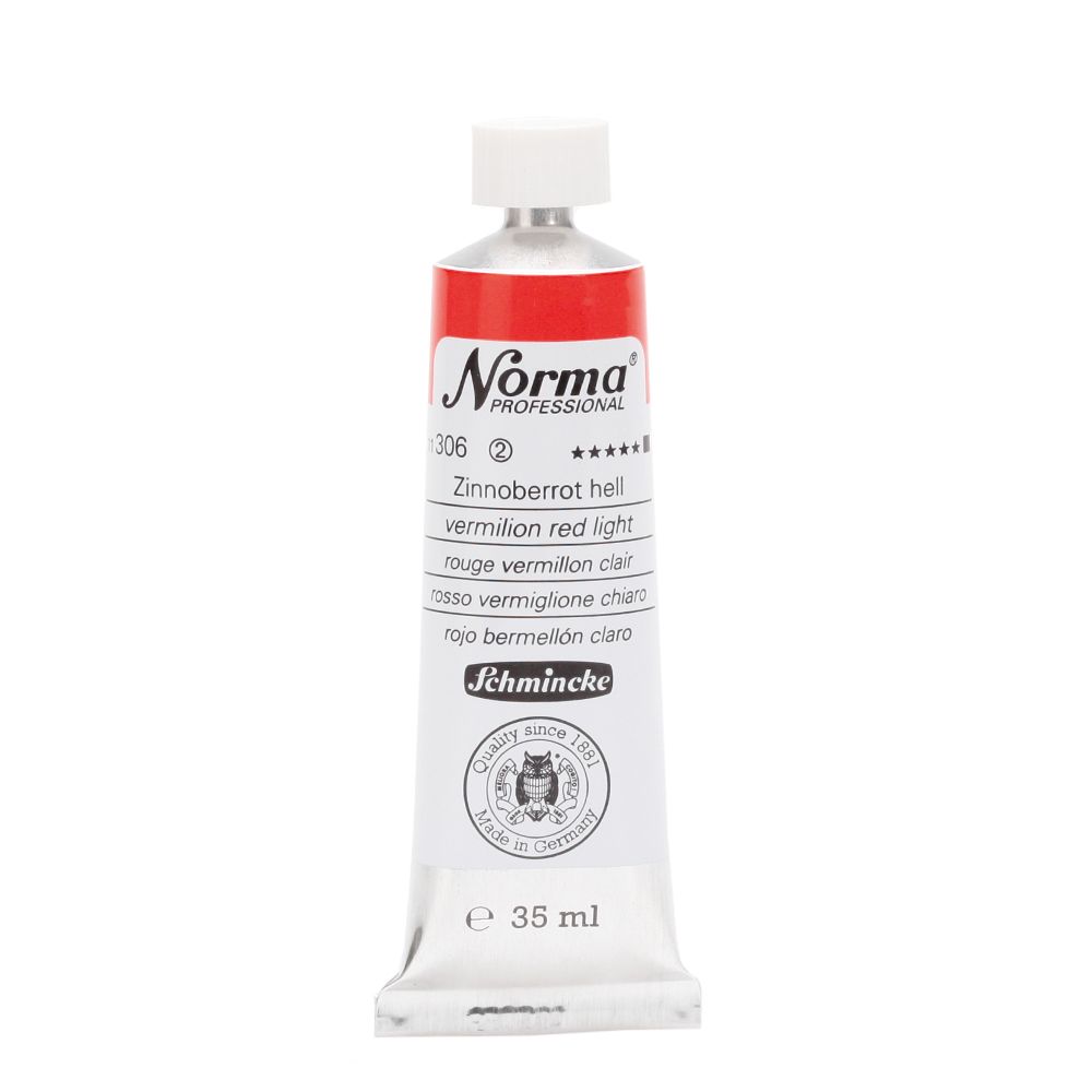 Schmincke Norma olieverf 35ml - 306 vermilion red light