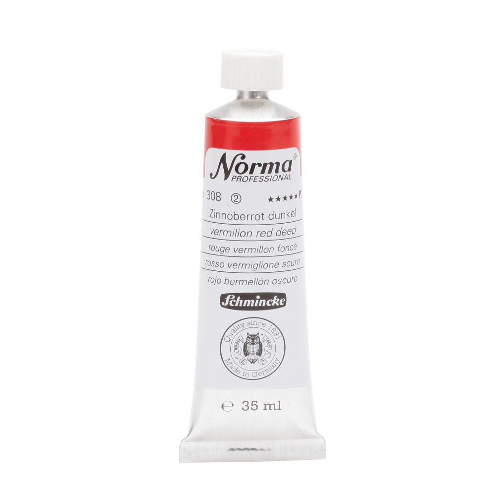 Schmincke Norma olieverf 35ml - 308 vermilion red deep