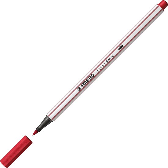 Stabilo 68 brush - 50 donkerrood