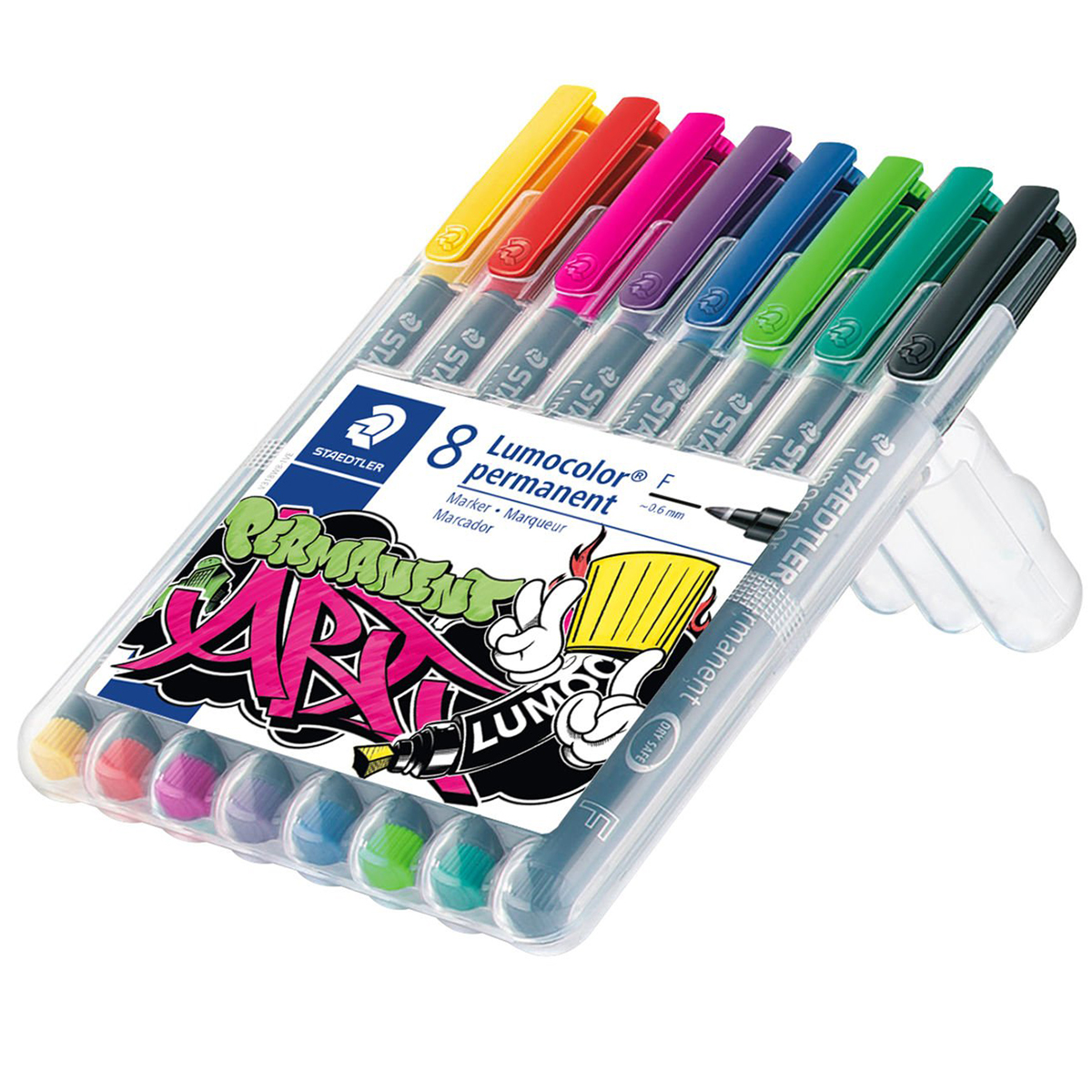 Staedtler lumocolor set F - assorti 8 nieuwe kleuren