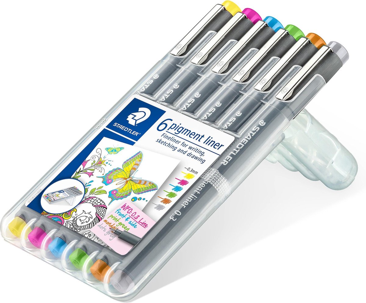 Staedtler pigment liner 0.3 assorti set 6