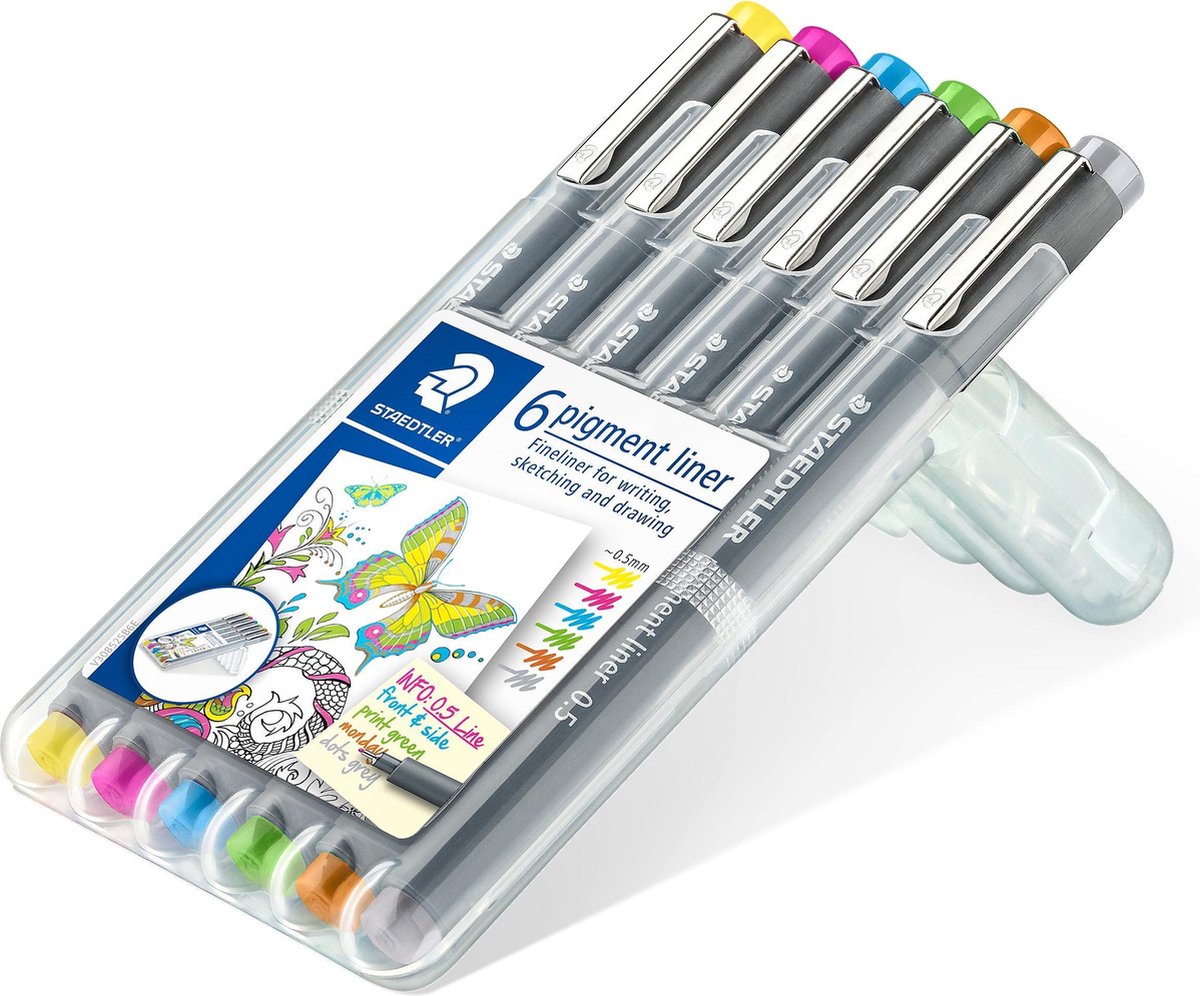 Staedtler pigment liner 0.5 assorti set 6