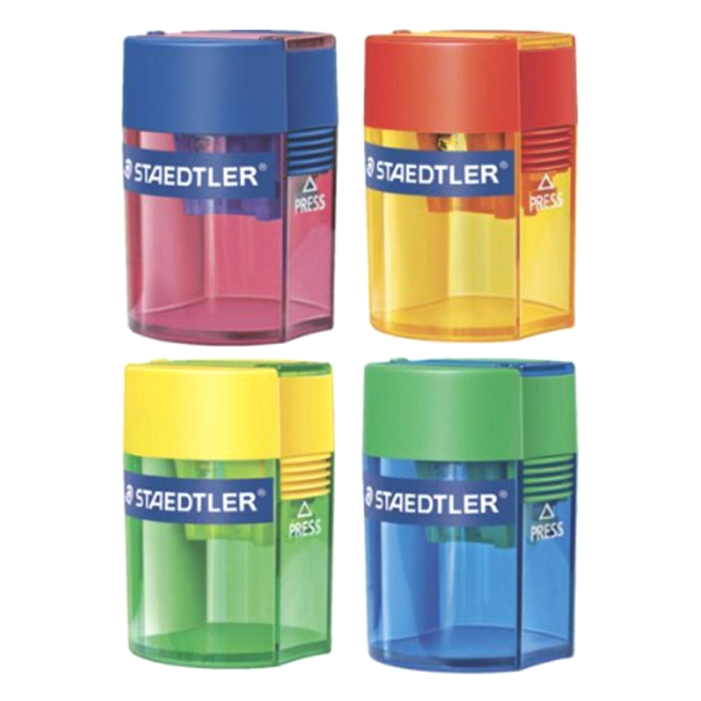Staedtler puntenslijper tonnetje 1-gats diverse kleuren